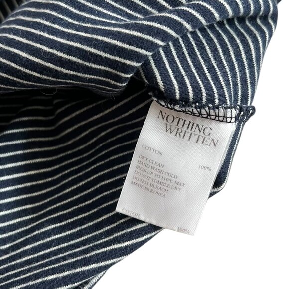 Nothing Written Womens Stripe Cotton Cami Tank Top Navy Size Medium Minimalist - Picture 4 of 6